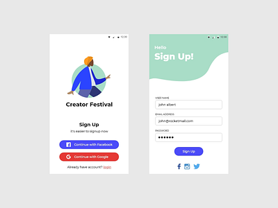 #1 Daily UI - Sign Up app daily 100 challenge daily ui design sign up page ui