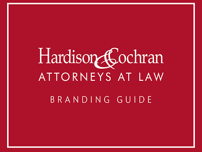 Hardison & Cochran Branding Guide adobe illustrator brand branding branding guide branding guidelines