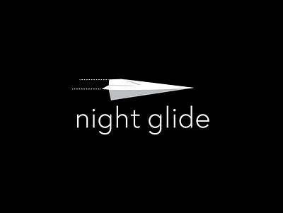 Night Glide adobe illustrator brand branding logo paper airplane