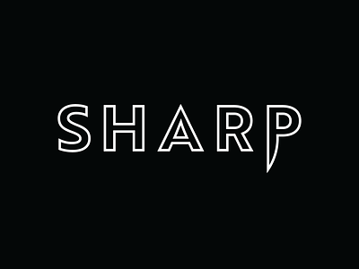 Sharp Knife Company brand design branding knife wordmark logo