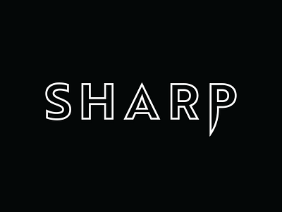 Sharp Knife Company brand design branding knife wordmark logo