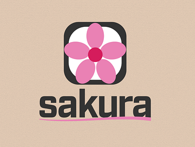Sakura Sushi adobe illustrator brand branding logo
