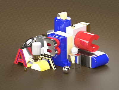 3D ABC Adobe Dimension Project 3d dimsension illustration