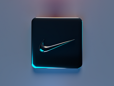 Nike App 3D Logo 3d big sur branding design dimsension illustration neumorphic ui