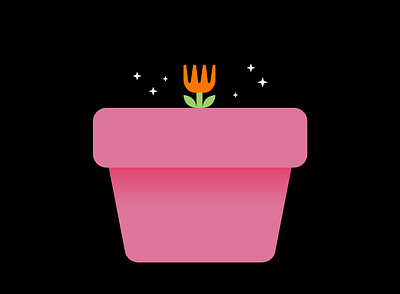 Help Grow cute flower grow houseplant illustration plant tulip vector