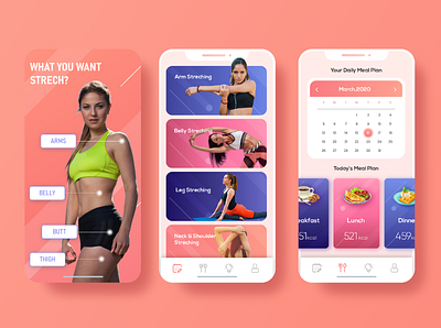 Stretching App UI branding designer designinspiration figma fitnessui graphicdesigner minimalui mobiledesign stretching ui uidesign uitrends uiux ux uxuidesign webdesign xd