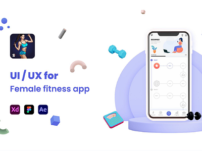 UI/UX for Female Fitness App animation branding designinspiration exercise female fitness figma fitgoals fitness graphic design health home workout illustration justdoit lossweight user experience user friedly user interface wellness women workout yoga