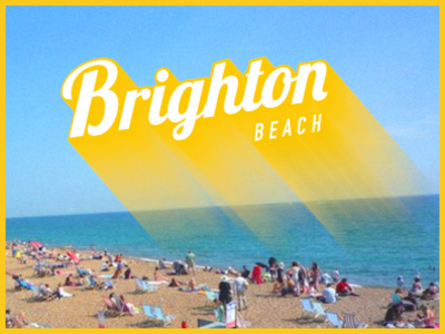 Post card beach brighton design illustrator logo photo photography photohsop sea