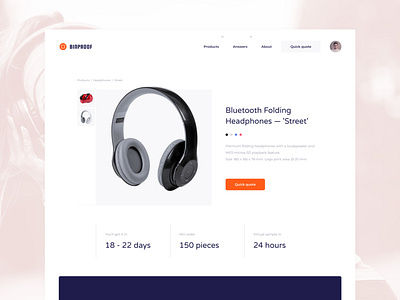 Binproof Product Page b2b ecommerce electronics online shop online store product page swag