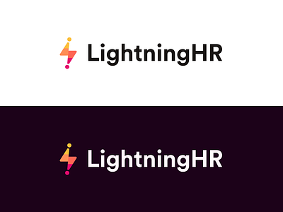 LightningHR logo branding lightning logo logodesign process