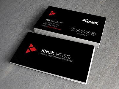 KnoX Business Card black businesscard card cool dark knox logo visitingcard