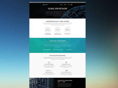 WIP - Product Page for our VoIP Network bright design flat icons ios line novanet voip world