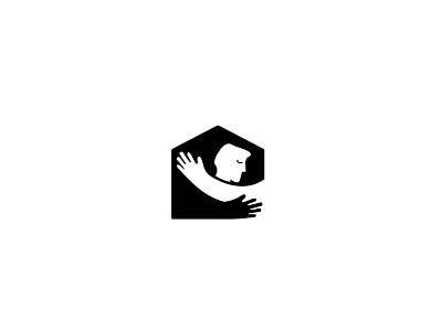 SAVE AT HOME art corona house logo hug logo illustration logo negative space logo save stay at home