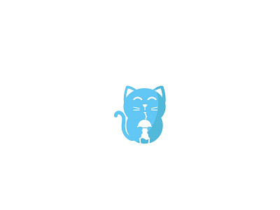 Bubble Cat bubble tea bubble tea logo cat cat illustration cat logo cat tea illustration negative space logo tea logo