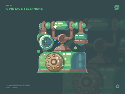 A vintage telephone art design icon illustration illustrator logo ui ux