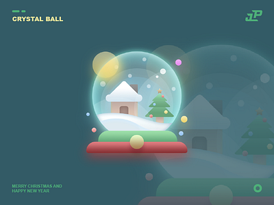 Christmas Crystal ball app art design icon illustration illustrator logo ui ux