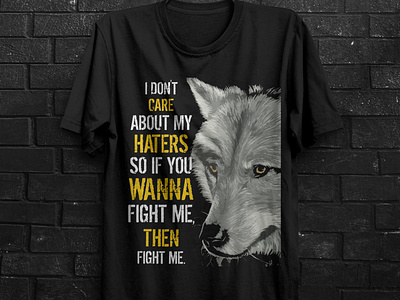 Angry wolf T-shirt Design