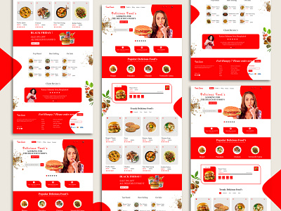 Delicious Food Website UI Design delicious food delicious food website design design food website food website design food website ui design graphic design ui ui design uiux ux design website website design website ui design