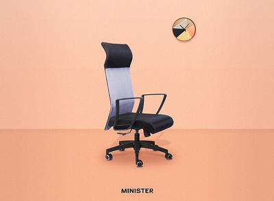 Promotional: Minister branding chair deisgn design design art ergonomics illustration mockup office office design officechair poster poster a day poster art poster design posters productdesign promotional