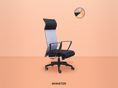 Promotional: Minister branding chair deisgn design design art ergonomics illustration mockup office office design officechair poster poster a day poster art poster design posters productdesign promotional