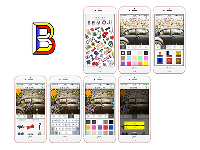 Bemoji app application design branding customer loyalty design graphic design icon illustration ios design minimal mobile app mobile application design product design ui ux ux design
