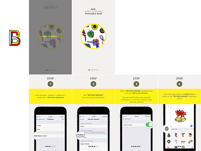 Bemoji Keyboard Promotion app app design branding design graphic design ios design minimal mobile app mobile app design product design ui ux ux design