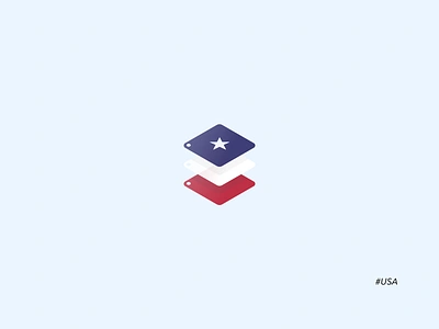 Tag-Flag Series - USA copy double sense flag flat icon icon set isometric metaphor oblique project series star tap ui usa