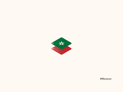 Tag-Flag Series - Morocco copy double sense flag flat icon icon series isometric metaphor morocco oblique perspective project series tag ui