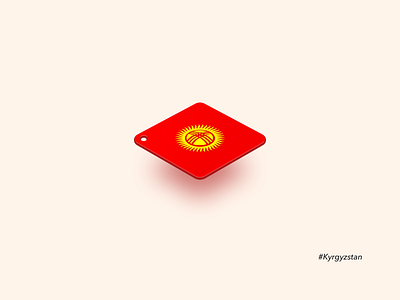 Kyrgyzstan - Tag-Flag Series asia flag icon kyrgyzstan nation perspective symbol tag