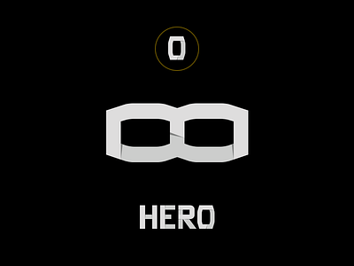 Hero alphabet letter mask o typography