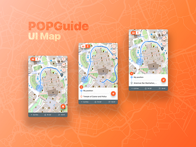 POPGuide UI Map android app ios map nav ui