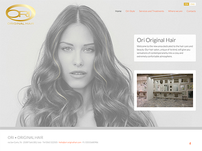 Ori design hair home layout responsive salon web