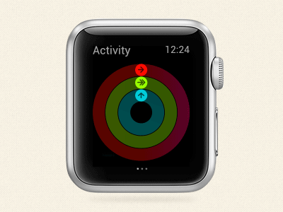 Apple Watch radial bar charts animation