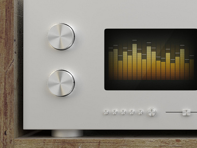 Modonaut amplifier 3d amplifier metal modo music realism rendering solid sound wood