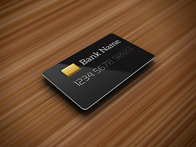 Credit Card - Perspective Template black card credit download financial glow gold money perspective psd