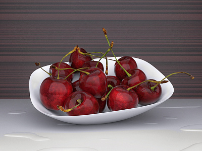 Fruit with water 3d fruit modo water