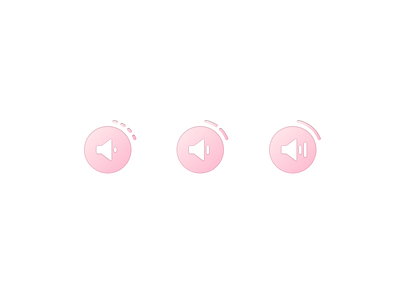 Volume control status audio circle clean control flat icon status vector volume