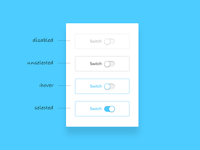 Toggle switch status dev guideline hover html status switch toggle ui ux