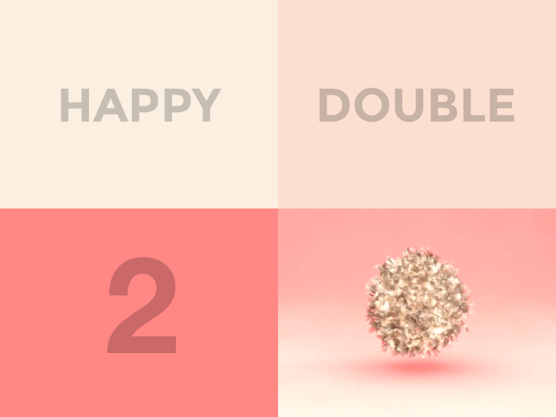 Happy Double 20 3d celebration loop modo new year paper sphere