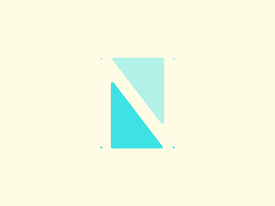 "N" - Negative space exploration branding design flat lettering logo negative space shape elements typo typography ui