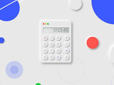 Calculator - Light mode calculator calculator ui gray ios light mode mac neumorphism