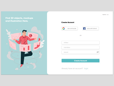 Sign Up Page design ui ux