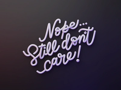 Don't Care 3D Typography 3d 3dart 3dartwork blender blender 3d blender3dart design dribbble illustration illustrator photoshop render typogaphy typographic typography art