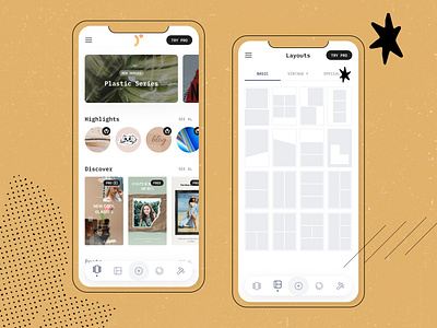Roosefy - App Design clean design instagram template maker mobile design story app template design