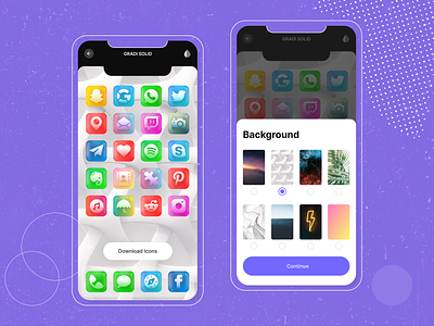 Naricon - iOS icon changer app design