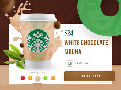 Starbucks Coffee Product Card app card coffee color design product card starbucks ui website
