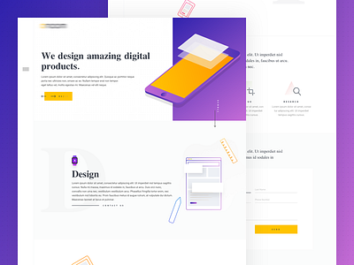 Agency Ui Concept Design agency clean design flat grid icon layout typography ui web