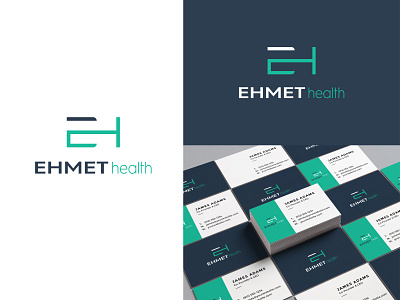 EhmetHealth eh logo green h logo hospital logo logo logo design medical logo minimal