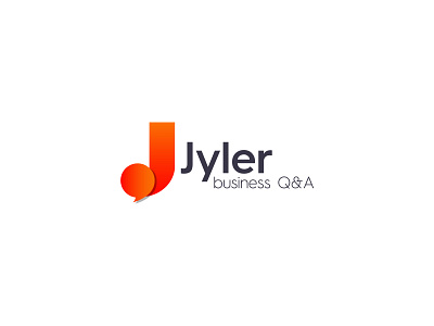 Jyler chat logo j logo jyler logo minimal orange logo q and a