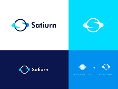 Satiurn blue graphic design letter letter s logo logo design branding logodesign logos planet logo s